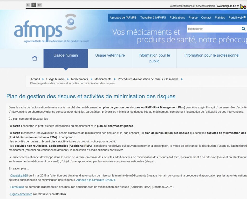 Update of the FAMHP guideline for ARMA materials [BE]